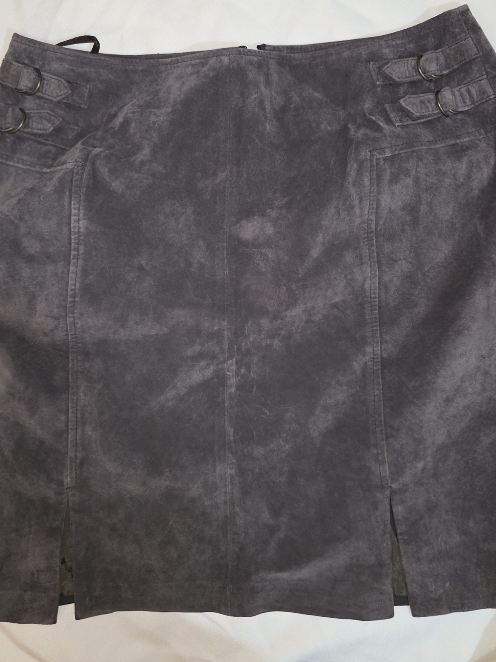 Clothes by Revue, Leather Skirt, Size 12 (Runs Small),  Brown Suede, Fully Lined